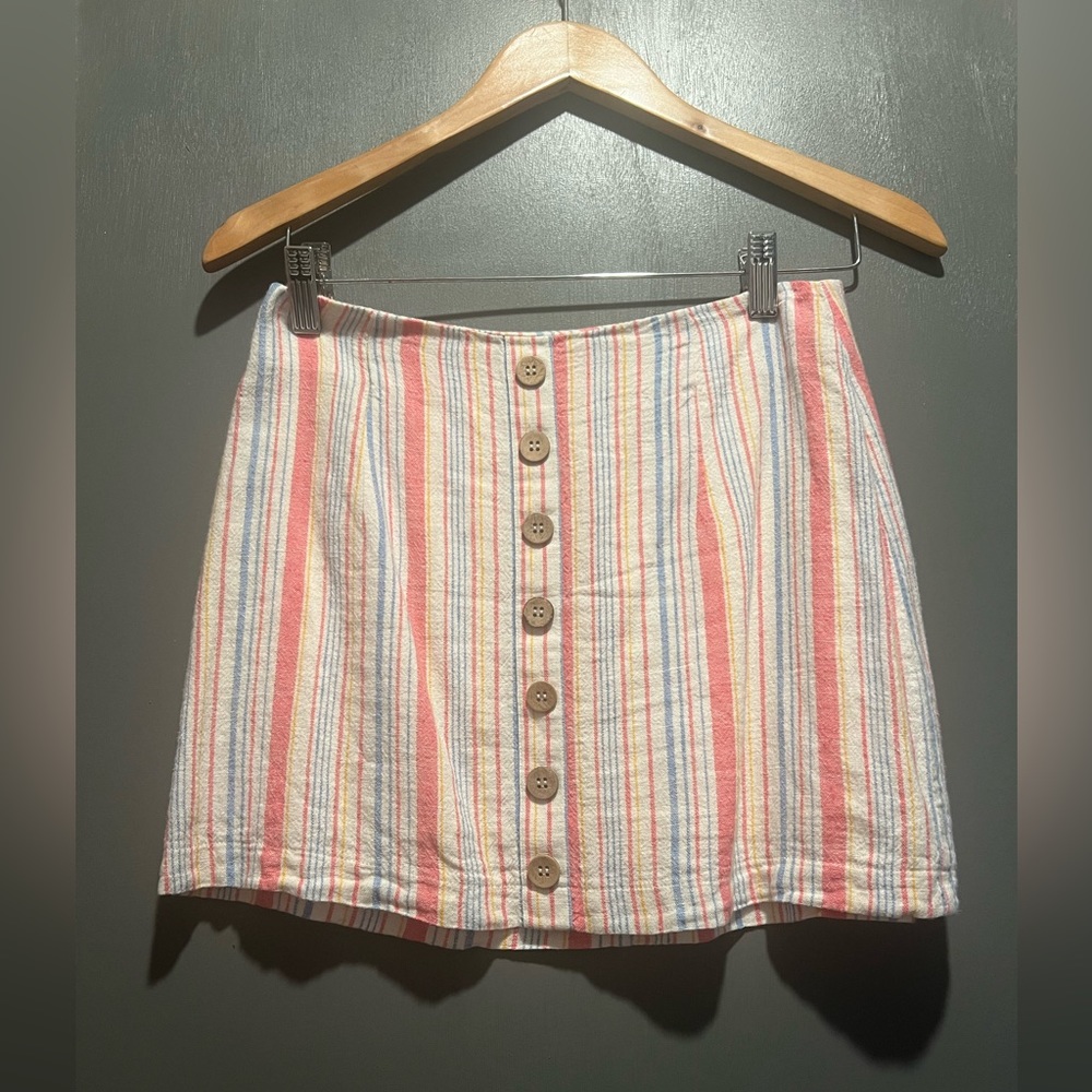 Striped Linen Skirt
